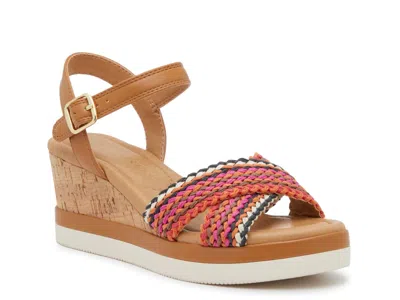 Crown Vintage Wide Width Veronia Wedge Sandal In Multi