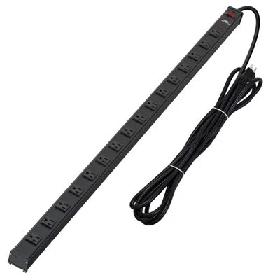 Crst Metal Heavy Duty Surge Protector, Wide Spaced 16 Outlets Power Strip With 15ft Long Extension Power 