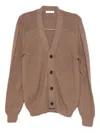 Cruciani Alpaca Wool Cardigan In Brown