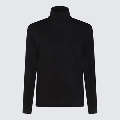 Cruciani Man Turtleneck Black Size 46 Wool In Black