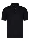 Cruciani Black Polo Shirt In Fine Wool Knit In Black