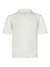 Cruciani Buttonless Polo Shirt In Fine Knit Silk In Neutral