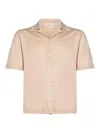 Cruciani Short-sleeved Bowling Shirt In Extra-fine Cotton