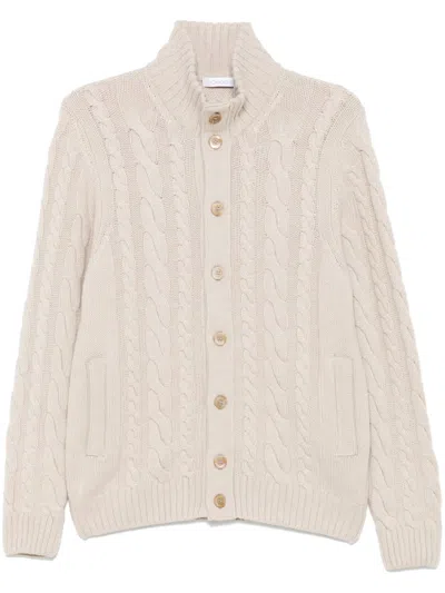 Cruciani Cashmere Cardigan In Neutrals