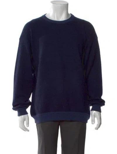 Pre-owned Cruciani Cashmere Crew Neck Pullover In Blue