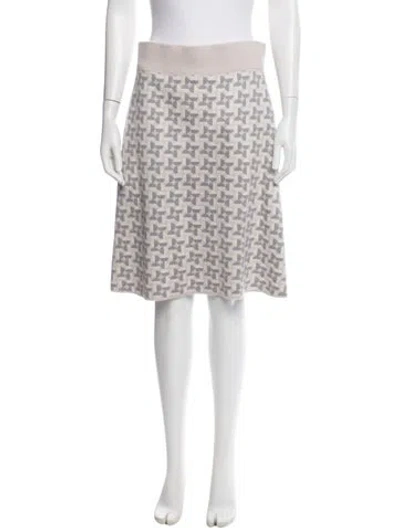 Pre-owned Cruciani Cashmere Midi Length Skirt In Grey