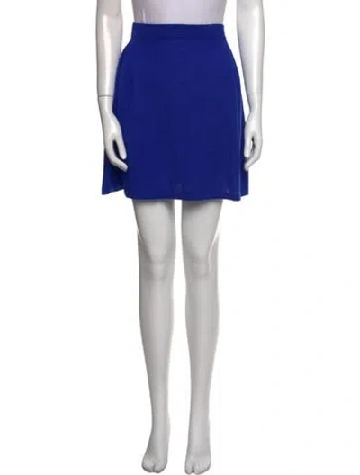 Pre-owned Cruciani Cashmere Mini Skirt In Blue