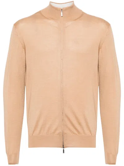 Cruciani Cashmere-silk Blend Cardigan In 中性色