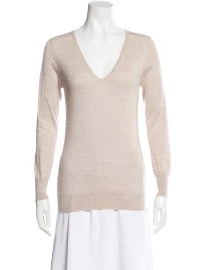 Pre-owned Cruciani Cashmere V-neck Top In Neutral