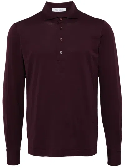 Cruciani Cotton-blend Polo Shirt In Purple