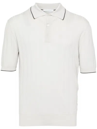 Cruciani Cotton Polo Shirt In Grey