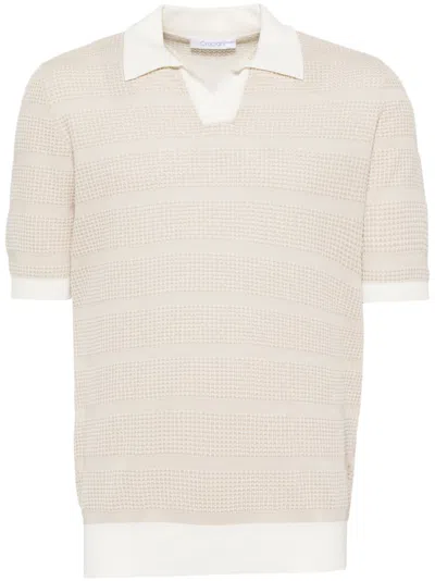 Cruciani Cotton Polo Shirt In Neutrals