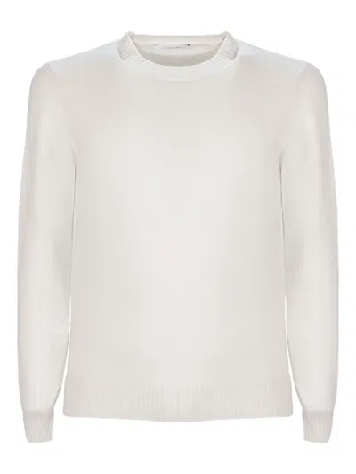 Cruciani Crew-neck Cashmere Sweater In White