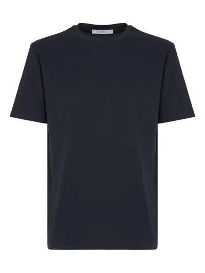 Cruciani Crew-neck Short-sleeve T-shirt In Blue