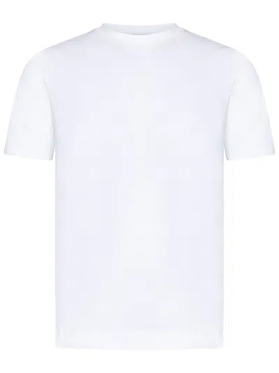 Cruciani Crew Neck T-shirt In Stretch Cotton Jersey In White