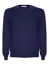 Cruciani Crew-neck Wool Sweater In Blue