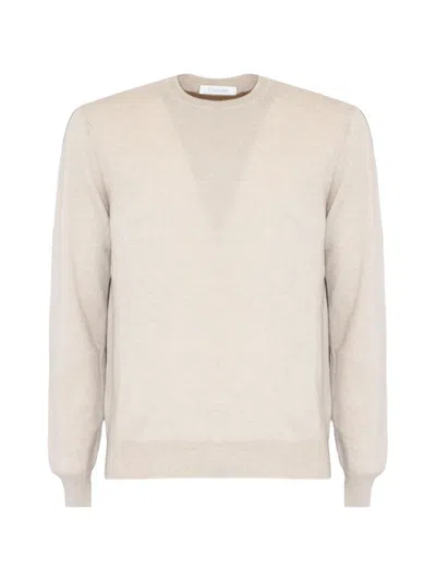Cruciani Crew-neck Long-sleeve Sweater In White
