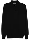 Cruciani Fine-knit Polo Shirt In Black