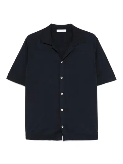 Cruciani Fine-knit Shirt In Blue
