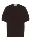 Cruciani Plain Stitch Wool Knit Sweater In 褐色