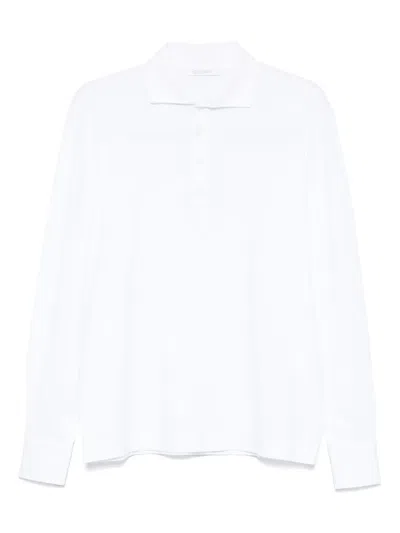 Cruciani Fein Geripptes Poloshirt