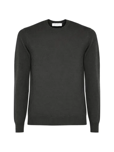 Cruciani Fine-knit Crew-neck Sweater In Green