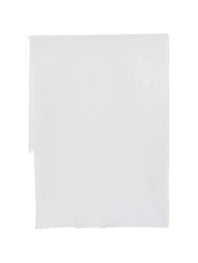 Cruciani Fringed Scarf In White