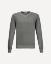Cruciani V-neck Long-sleeve Sweater In Gray