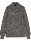 Cruciani Half-zip Wool-silk Jumper In Black