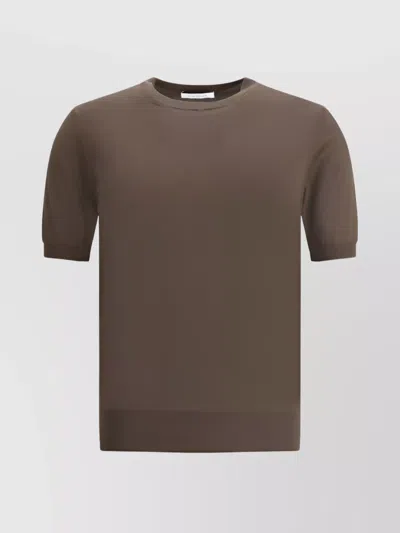 Cruciani Knit Cotton T-shirt Short Sleeves