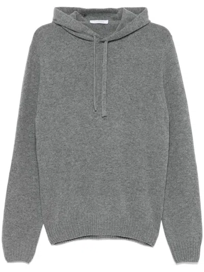 Cruciani Knitted Hoodie In Grey