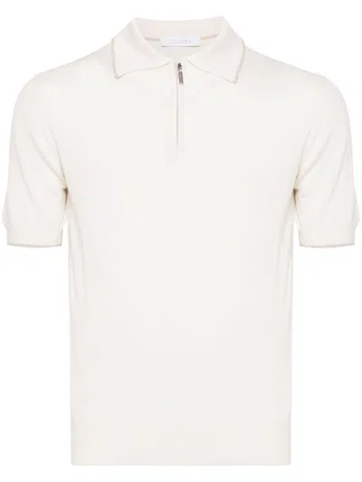 Cruciani Gestricktes Poloshirt In Nude