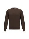 Cruciani Crew-neck Long-sleeves Sweater In Brown