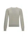 Cruciani Crew-neck Fine-knit Sweater In Gray