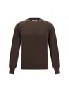 Cruciani Crew-neck Long-sleeves Sweater In Brown