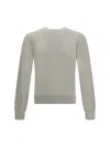 Cruciani Crew-neck Fine-knit Sweater In Gray