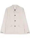 Cruciani Linen-blend Shirt Jacket In Neutrals