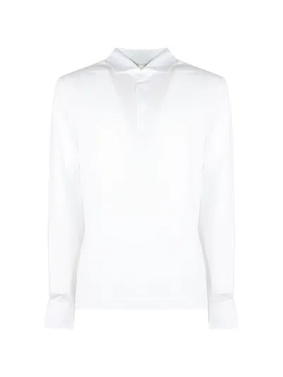 Cruciani Long-sleeve Polo Shirt In White