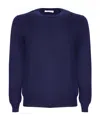 Cruciani Crew-neck Wool Sweater In Blue