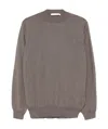 Cruciani Brown Cashmere-silk Blend Sweater In Gray