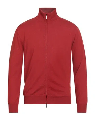 Cruciani Man Cardigan Brick Size 44 Wool In Red