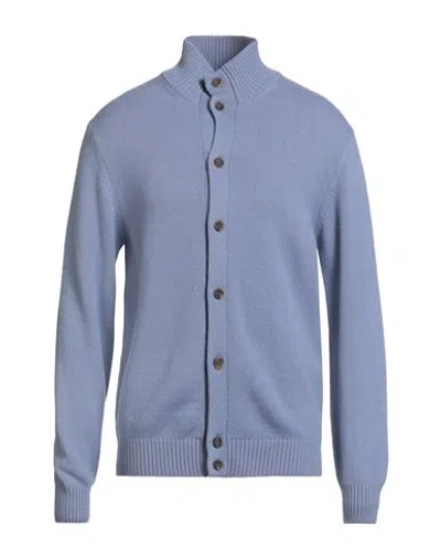 Cruciani Man Cardigan Slate Blue Size 46 Cashmere