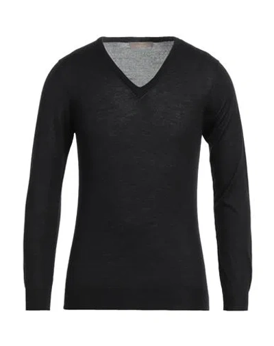 Cruciani Man Sweater Black Size 48 Cashmere, Silk