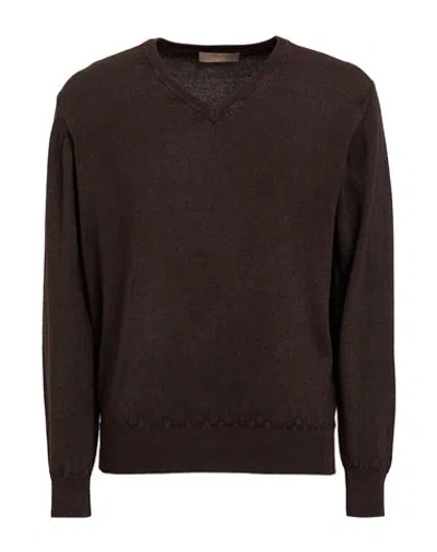 Cruciani Man Sweater Brown Size 40 Wool, Cashmere