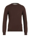 Cruciani Man Sweater Brown Size 46 Cotton