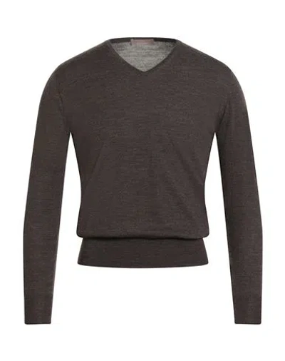 Cruciani Man Sweater Chocolate Brown Size 36 Wool