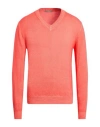 Cruciani Man Sweater Coral Size 46 Wool In Orange