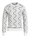 Cruciani Man Sweater Cream Size 42 Wool In White