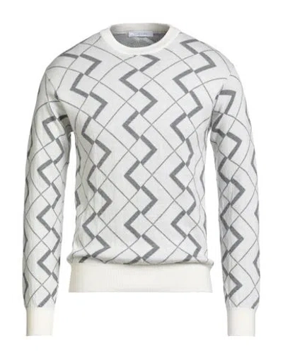 Cruciani Man Sweater Cream Size 42 Wool In White