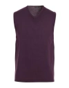 Cruciani Man Sweater Dark Purple Size 40 Wool In Purple